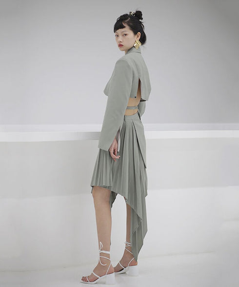 Curved Hem Cropped Jacket